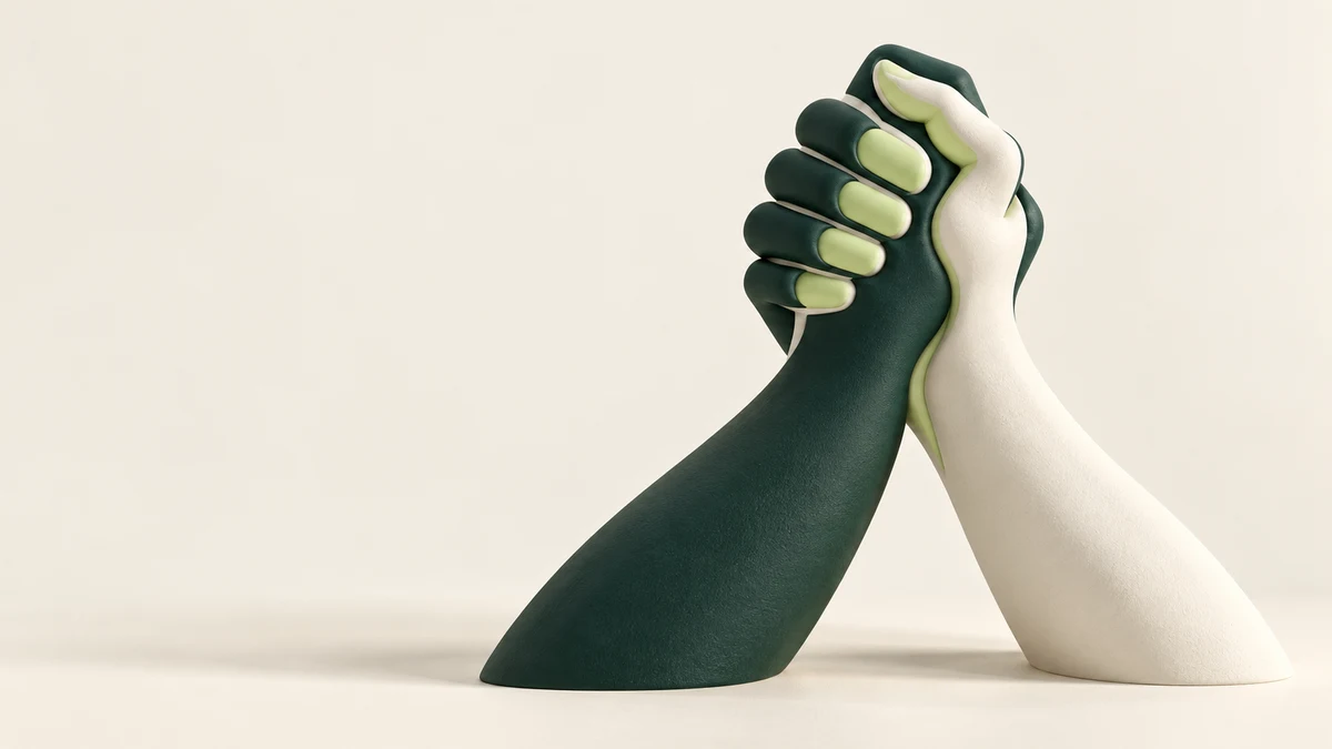 As duas mãos Somos, em escultura